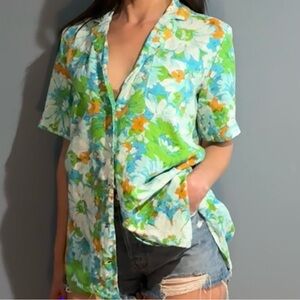 Faithfull The Brand Women's Charlita Shirtdress, Gardone Floral, Size 4